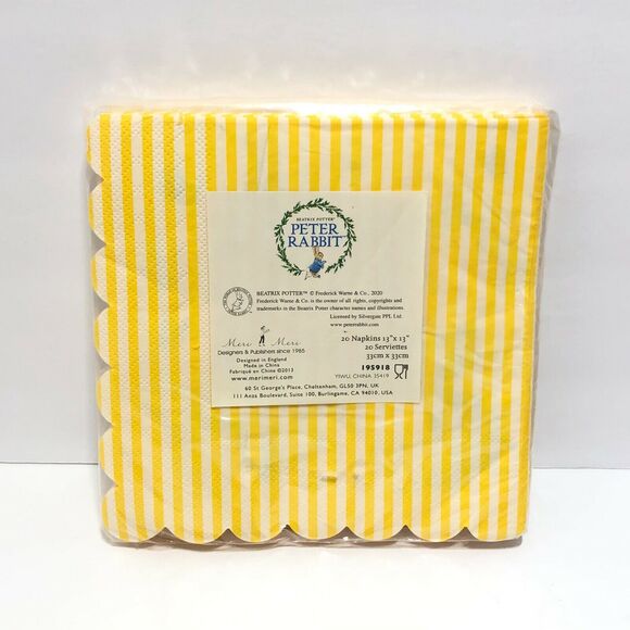 Meri Meri Beatrix Potter Peter Rabbit 12 Paper Plates & 20 Napkins Easter Party - Picture 6 of 7